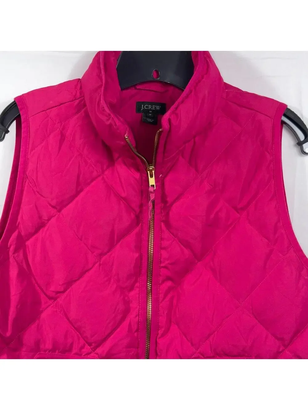 J.Crew Women’s Pink Quilted Puffer Vest Size Medium